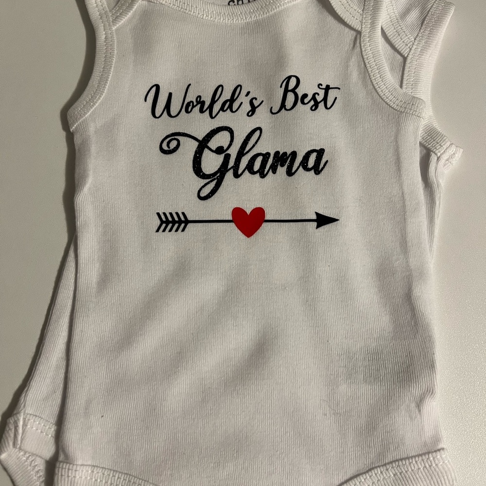 World's Best Glama Baby Onesie